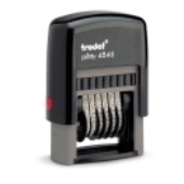 TRODAT PRINTY 4846 SELF-INKING   .160&quot; (4MM) 6 BAND NUMBER STAMP