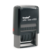 TRODAT PRINTY 4750-2 SELF-INKING DIE PLATE DATER WITH BLUE/RED PAD