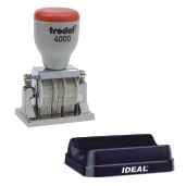 TRODAT CLASSIC 4000-B-PAD DIE PLATE DATER WITH BLUE/RED PAD