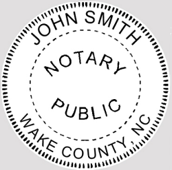 North Carolina Notary Slim 50R Circular Self-Inking Stamp
